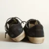 V-Star sneakers in midnight-blue denim with black leather star and toe