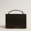 Venezia Bag in black metallic leather with black details