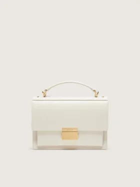 Venezia Bag in butter-colored boarded leather with gold details