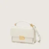 Venezia Bag in butter-colored boarded leather with gold details