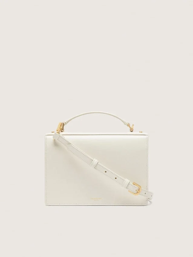 Venezia Bag in butter-colored boarded leather with gold details