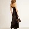 Vita Bag in black distressed leather with gold details