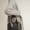 Vita Bag in black sheepskin leather with gold details