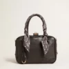 Vita Bag in black sheepskin leather with gold details