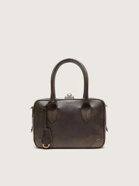 Vita Bag in brown vintage leather with gold details