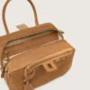 Vita Bag in camel-colored suede with gold details