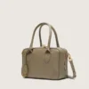 Vita Bag in sage-green leather with gold details