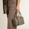 Vita Bag in sage-green leather with gold details