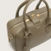 Vita Bag in sage-green leather with gold details