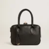 Vita Bag in smooth black leather with gold details
