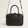 Vita Bag in smooth black leather with gold details