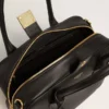 Vita Bag in smooth black leather with gold details
