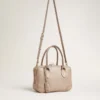 Vita Bag in taupe leather with gold details