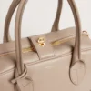 Vita Bag in taupe leather with gold details
