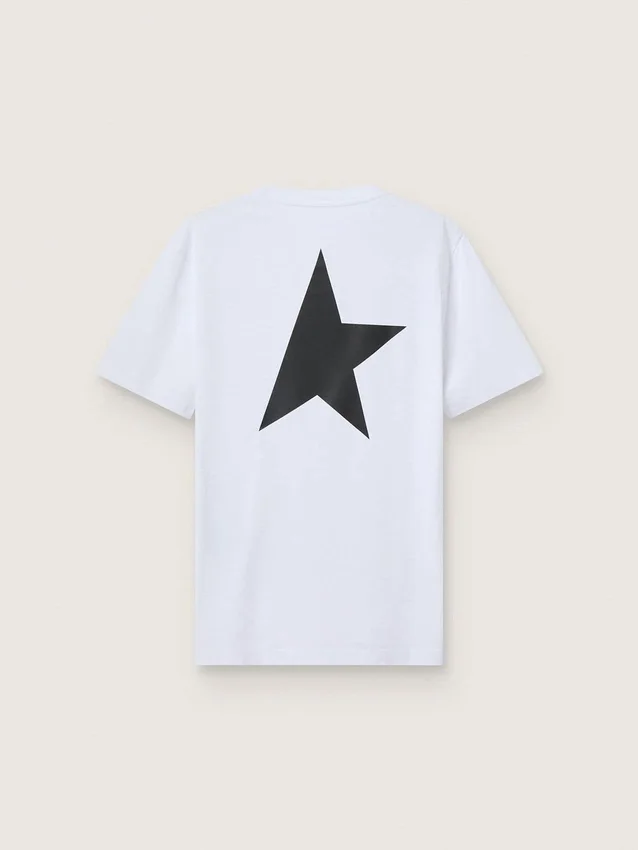 White Star Collection T-shirt with contrasting black logo and star