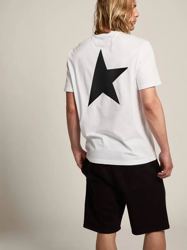 White Star Collection T-shirt with contrasting black logo and star