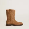 Wish Junior boots in camel suede with star embroidery