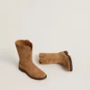 Wish Junior boots in camel suede with star embroidery