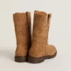 Wish Junior boots in camel suede with star embroidery