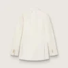 Women’s aged white double-breasted blazer