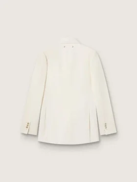 Women’s aged white double-breasted blazer