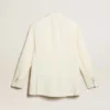 Women’s aged white double-breasted blazer