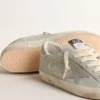 Women’s baby-blue nappa Super-Star with grey leather star and heel tab
