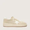 Women's Ball Star in beige suede with white leather star and heel tab