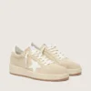 Women's Ball Star in beige suede with white leather star and heel tab