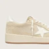 Women's Ball Star in beige suede with white leather star and heel tab