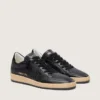 Women’s Ball Star in black nappa with black glitter star and suede heel tab
