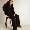 Women’s Ball Star in black nappa with black glitter star and suede heel tab