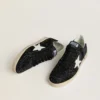 Women's Ball Star in black suede with studs and white leather star