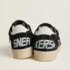 Women's Ball Star in black suede with studs and white leather star