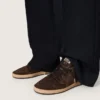 Women's Ball Star in brown suede with brown leather star and heel tab