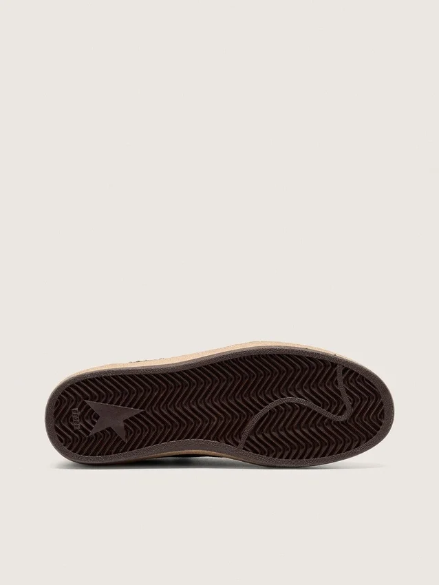 Women's Ball Star in brown suede with brown leather star and heel tab
