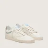 Women's Ball Star in cream leather with tone-on-tone star and beads