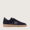 Women's Ball Star in dark blue suede with dark blue glitter star