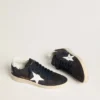 Women's Ball Star in dark blue suede with leather star and heel tab