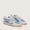 Women’s Ball Star in denim-blue nylon with light gray suede inserts and metallic silver leather star