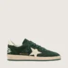 Women's Ball Star in green suede with white leather star and heel tab
