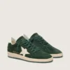 Women's Ball Star in green suede with white leather star and heel tab