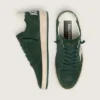 Women's Ball Star in green suede with white leather star and heel tab