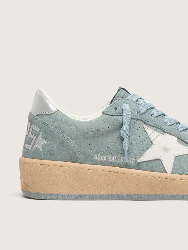 Women’s Ball Star in light blue suede with white star