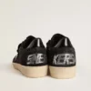 Women’s Ball Star in mesh with Swarovski crystals and black laminated leather star and heel tab