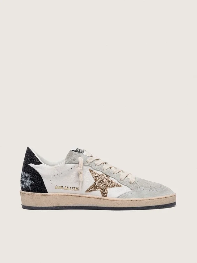 Women’s Ball Star in nappa and suede with glitter star and black heel tab