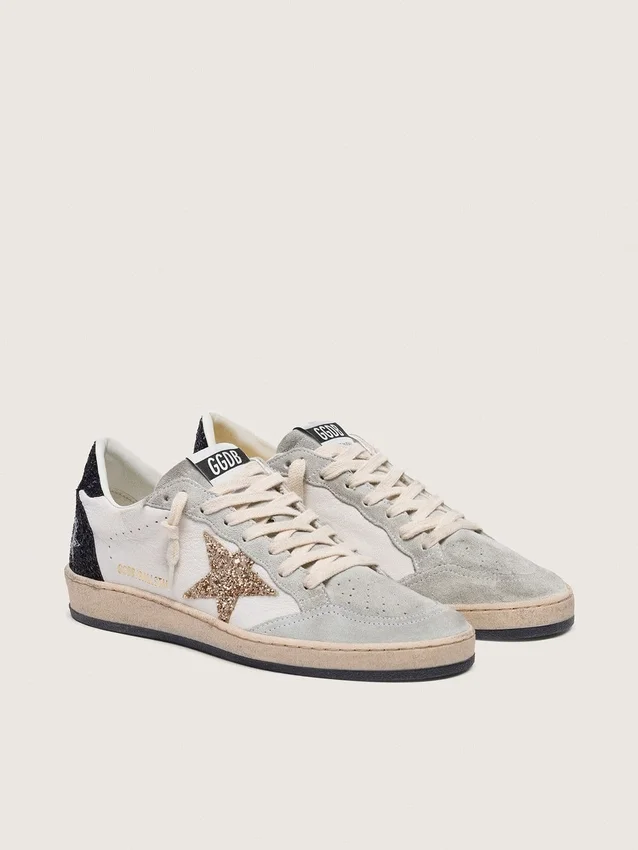 Women’s Ball Star in nappa and suede with glitter star and black heel tab