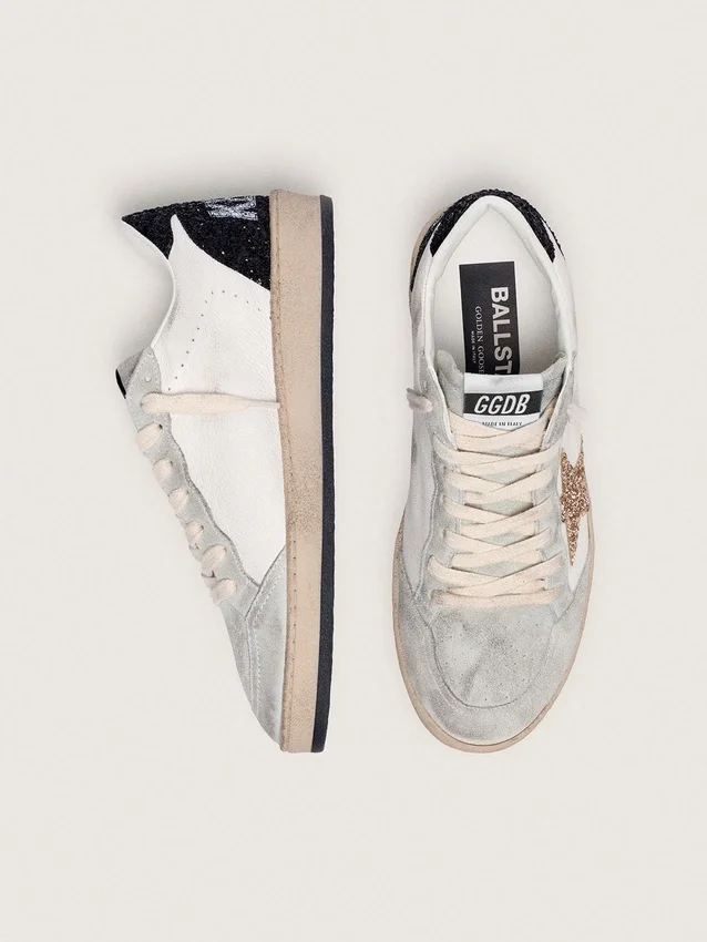 Women’s Ball Star in nappa and suede with glitter star and black heel tab