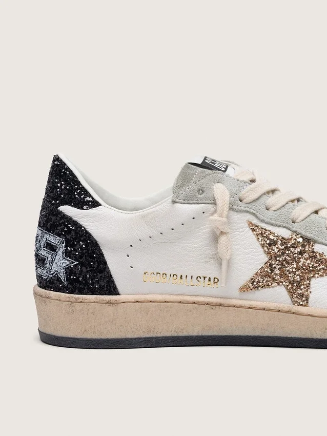 Women’s Ball Star in nappa and suede with glitter star and black heel tab
