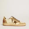 Women's Ball Star in nappa and suede with pony skin star and metallic heel tab